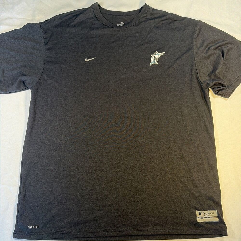 Nike Fit Florida Marlins Black MLB Team Shirt Mens XL